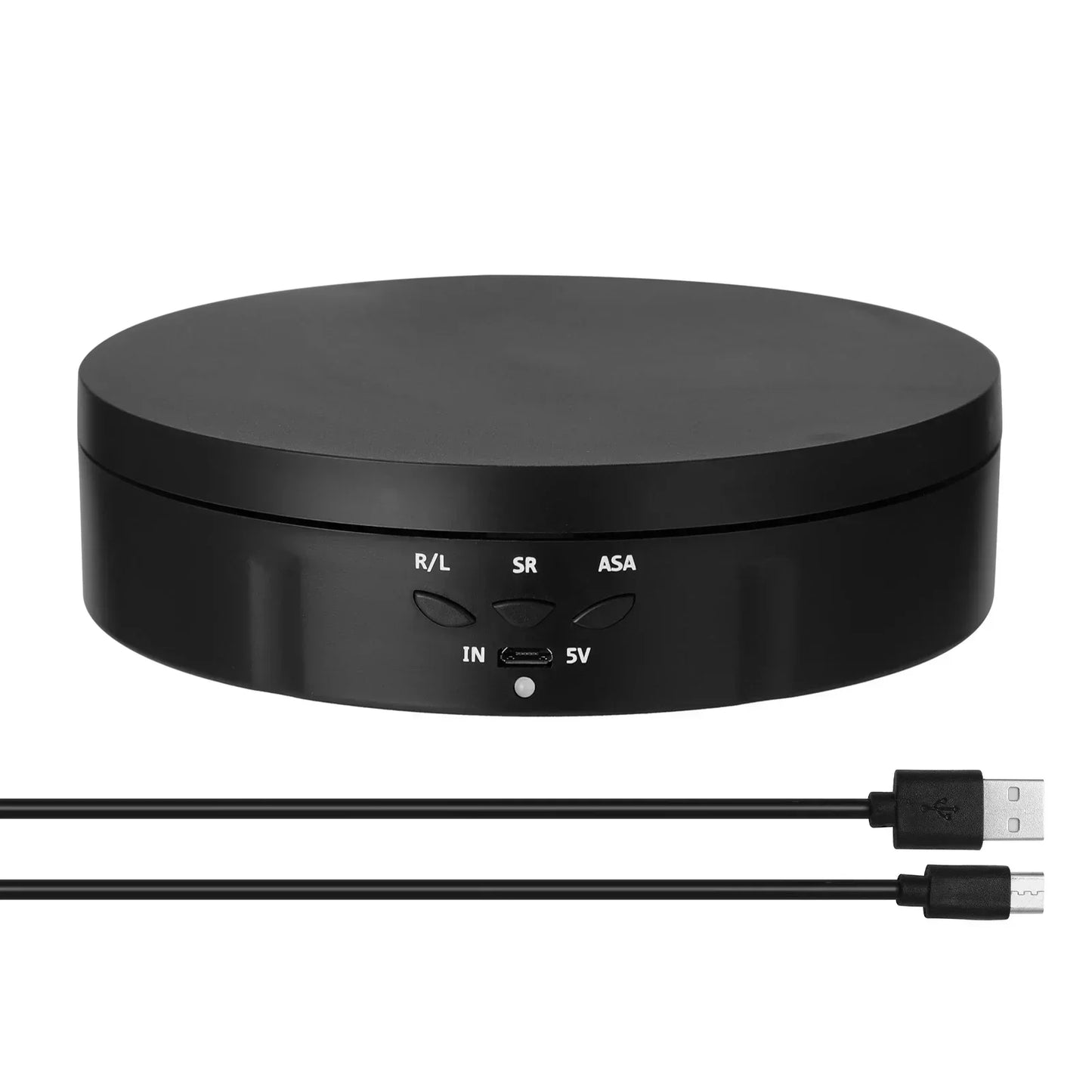 Electric 360 Degree Rotating Display Stand 3Speed Mirror Turntable Jewelry Stand Battery/USB Power Supply,Photography Shooting