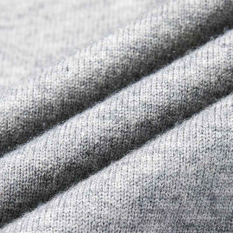 Half Turtleneck Knitwear Sweater New Autumn/Winter Mock Neck Sweatshirts Solid Color Pullovers Man Brand Casual Mens Clothing