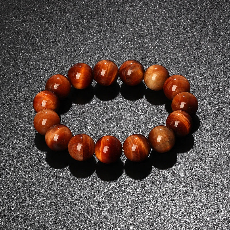 Lightning Orange Tiger Eye Bracelets Men 4-14mm Original Natural Energy Stone Round Beads Bracelets for Women Jewelry Pulseras
