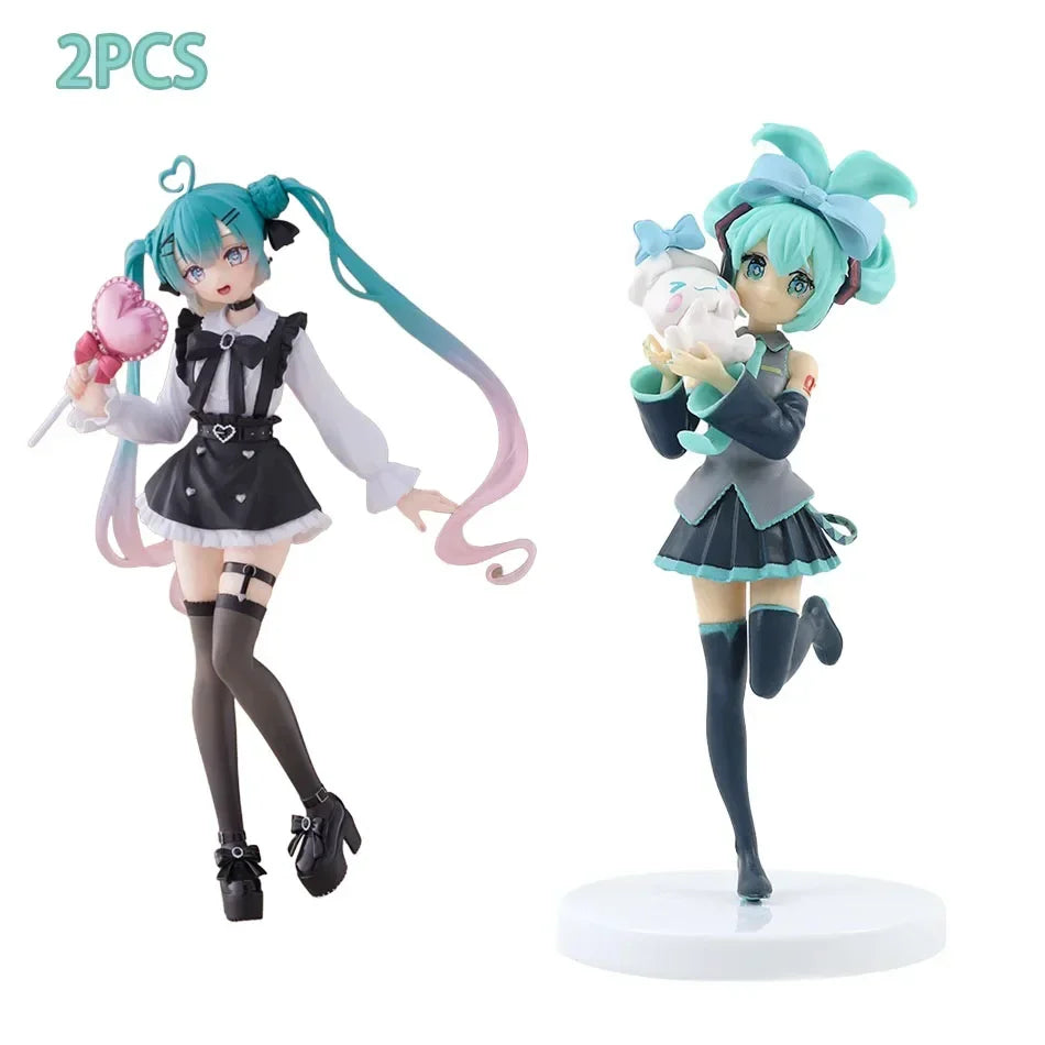 Cute girl Hatsune Miku anime character fashionable suitable for desktop decoration ornaments doll Christmas gift PVC collectible