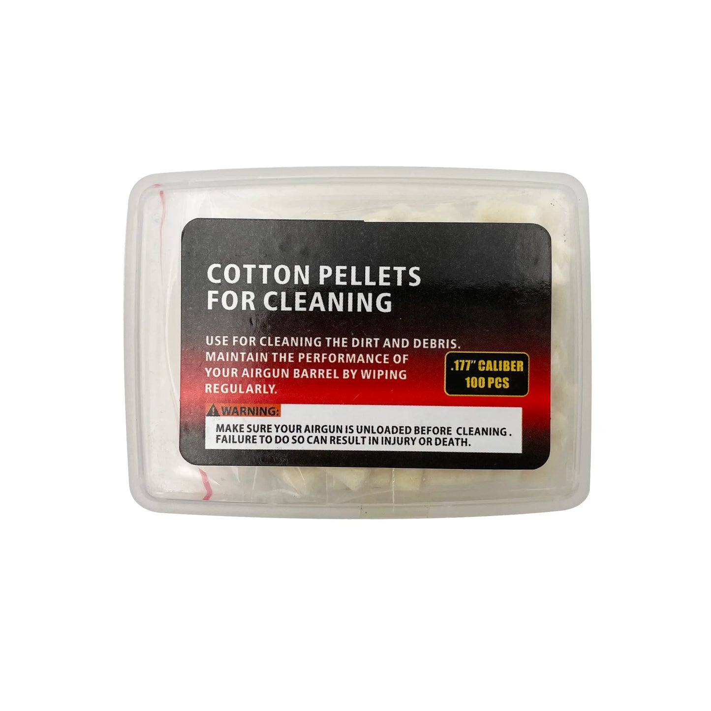 100 Pcs Cleaning Cotton Wool Felt Cleaning Pellets Polishing Pad for Gun Maintenance .22.177, .25 Caliber with Storage Box
