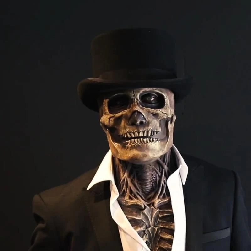 Halloween Scary Skull Mask Halloween Party Carnival Cosplay Prop Novelty Realistic Skull Latex Mask Evil Red Skull Headgear