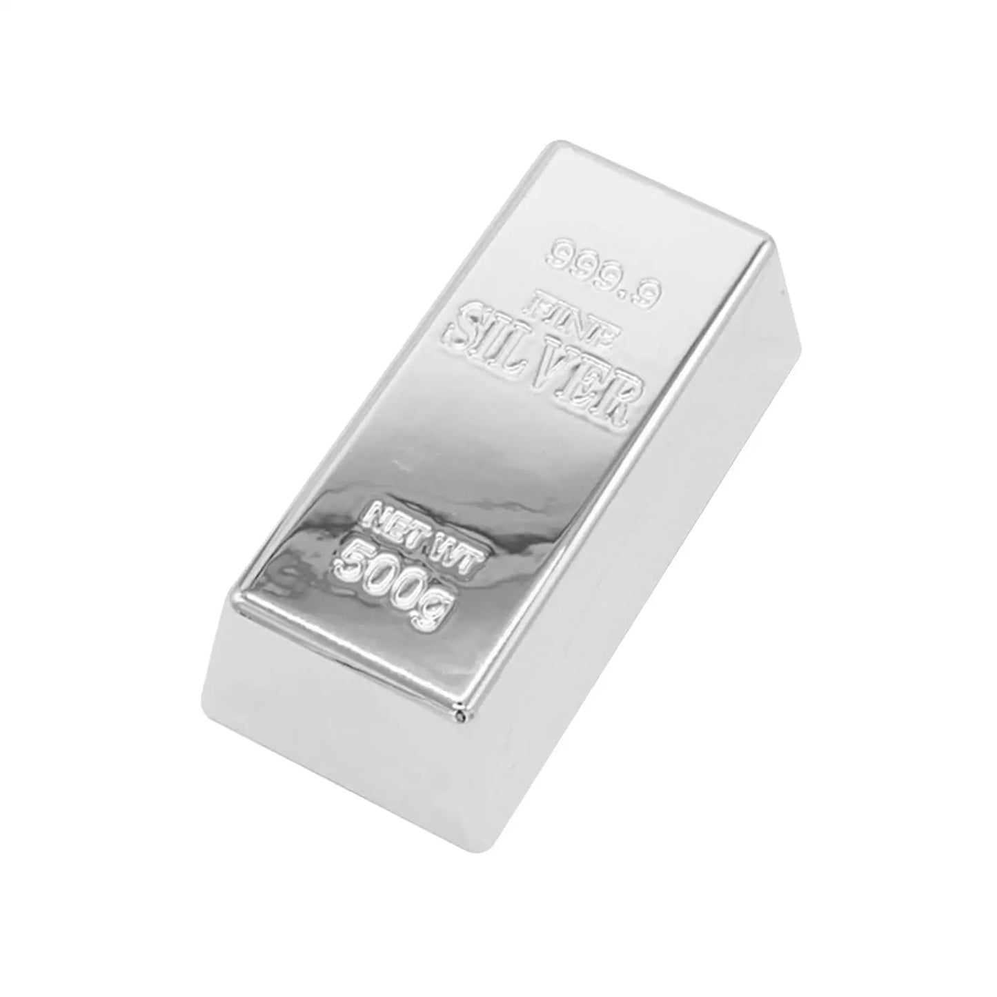 Fake Silver Bullion Realistic Silver Bar Simulated Silver Brick for Funny Gifts Halloween Party Favor Home Decor Holiday