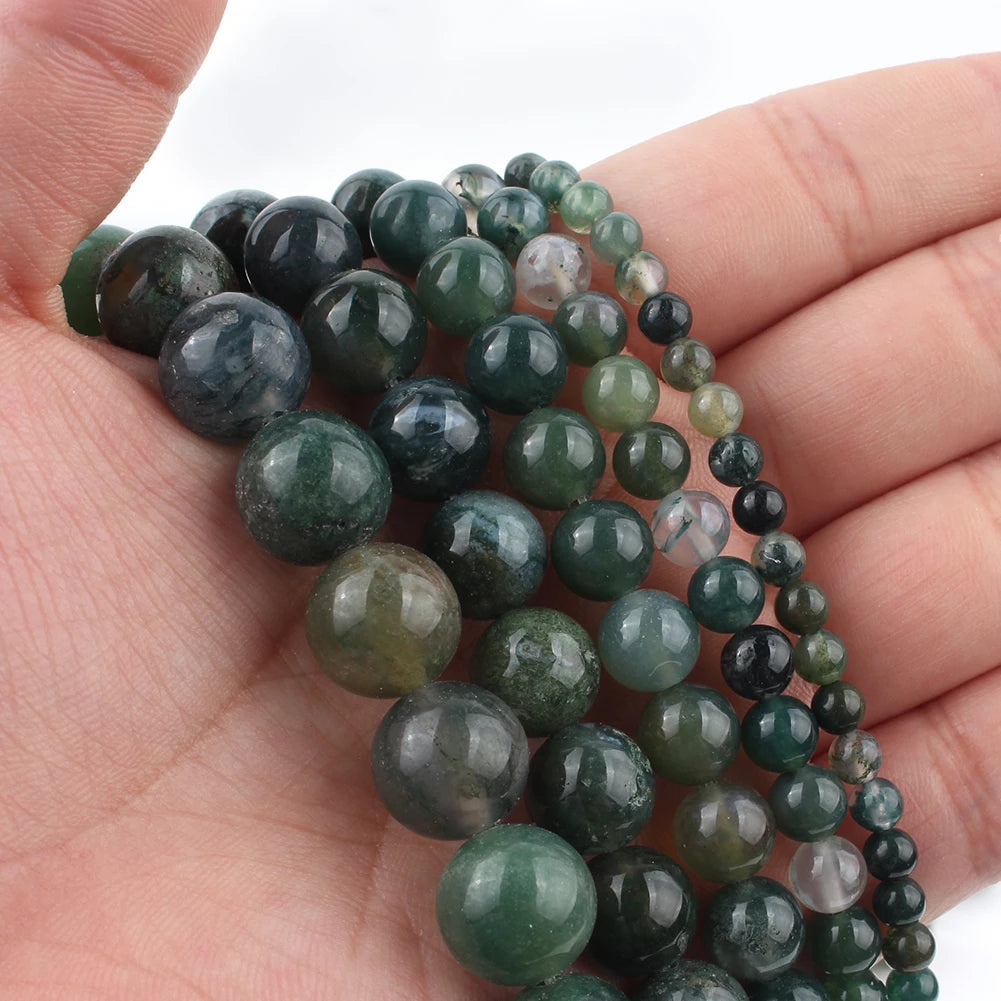 4/6/8/10mm High Qulity Tourmaline Beads Natural Stone Round Colorful Loose Beads for Jewelry Making Supplier Bracelets Accessory