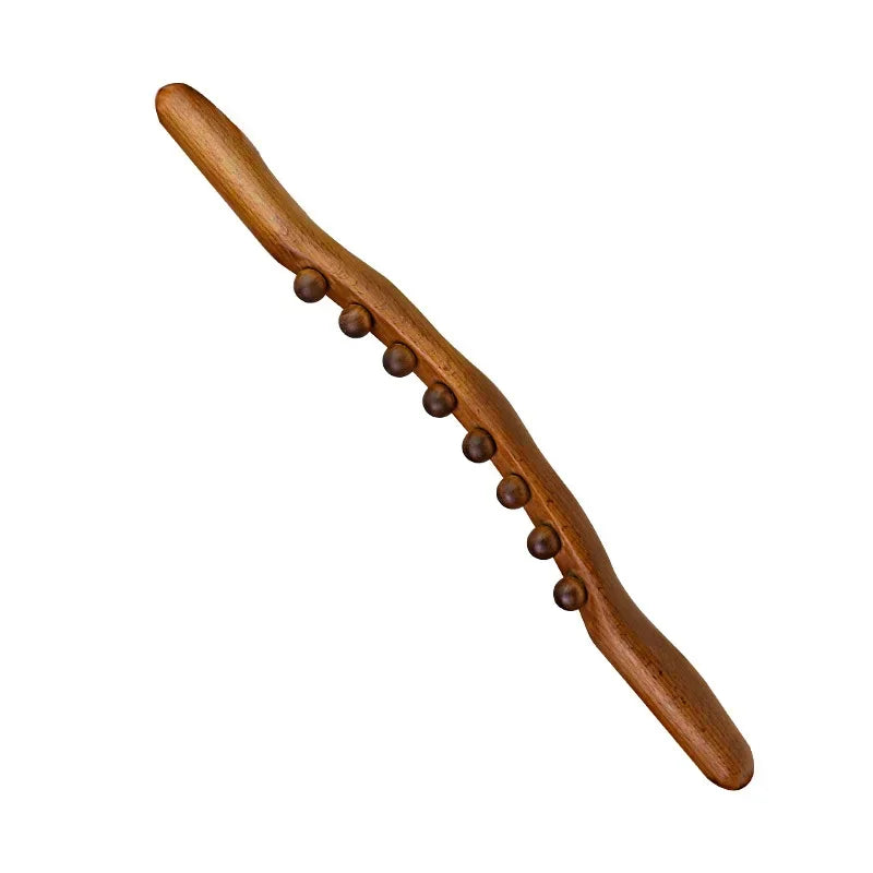 20/8 Beads Gua Sha Massage Stick Back Massage Tendons Wood Scraping Stick Point Treatment Gus A Sha Tool Muscle Relaxing