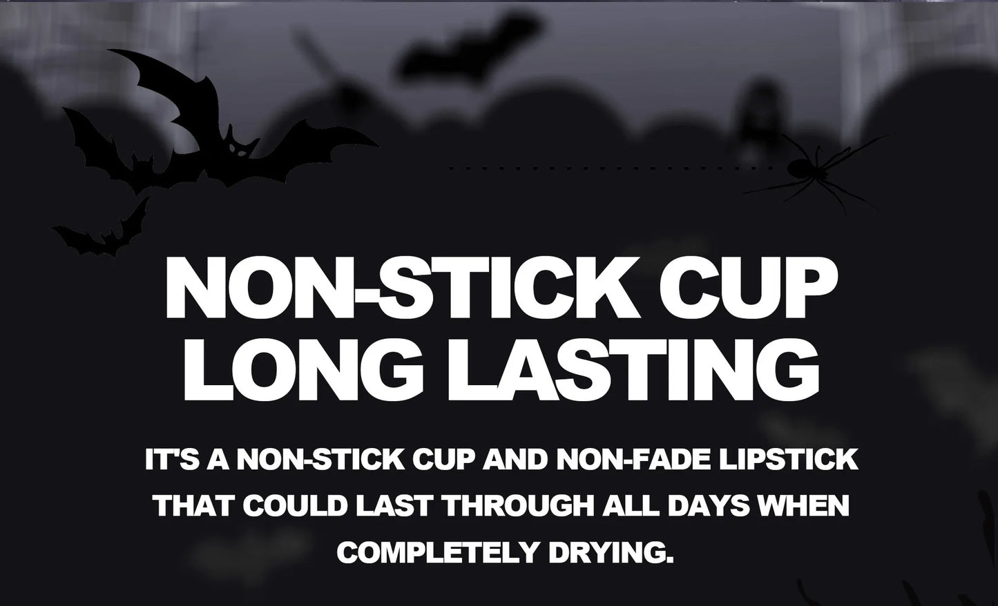 Vampire Black Purple Halloween Christmas Lipstick Moisturizing Waterproof Matte Lip Glosses Pigmented Lip Tint Makeup