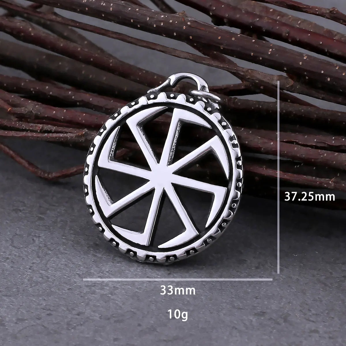 Vintage Slavic Rune Necklace Men's Vikings Sun Symbol Amulet Pendant Necklace Stainless Steel Nordic Fashion Male Jewelry Gift