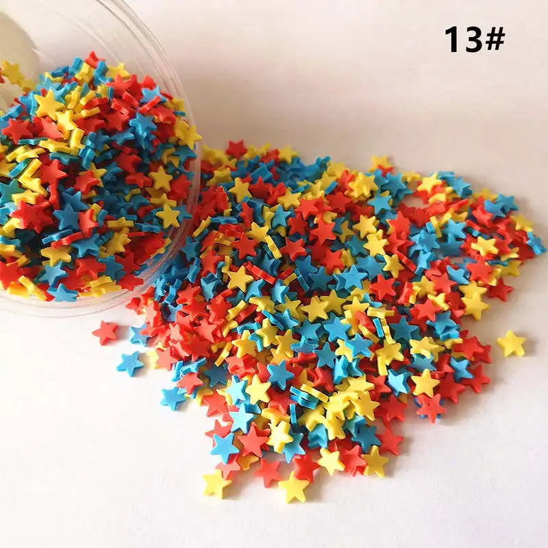 100g DIY Polymer Clay Fake Candy Sweets Sugar Sprinkle Decorations for Fake Cake Dessert Simulation Food Dollhouse Gifts