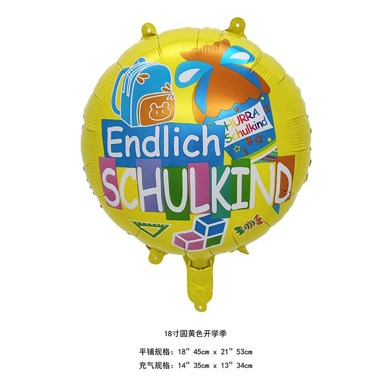 Back To School Student Stationery Bus Schoolbag Rubber Pencil Foil Balloon Babyshower Decoration Child Birthday Party Globos