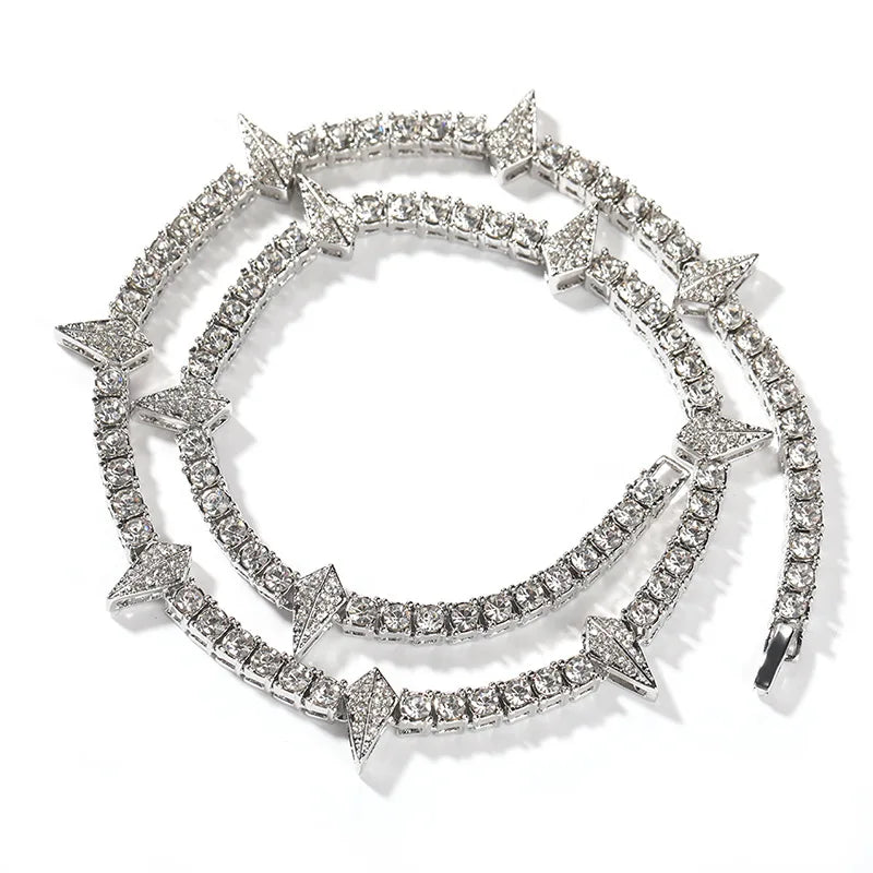 Uwin Black Panther Necklace Zinc Alloy Rhinestone Full Iced Out Personalized 5mm Tennis Chain For Men Christmas Gift