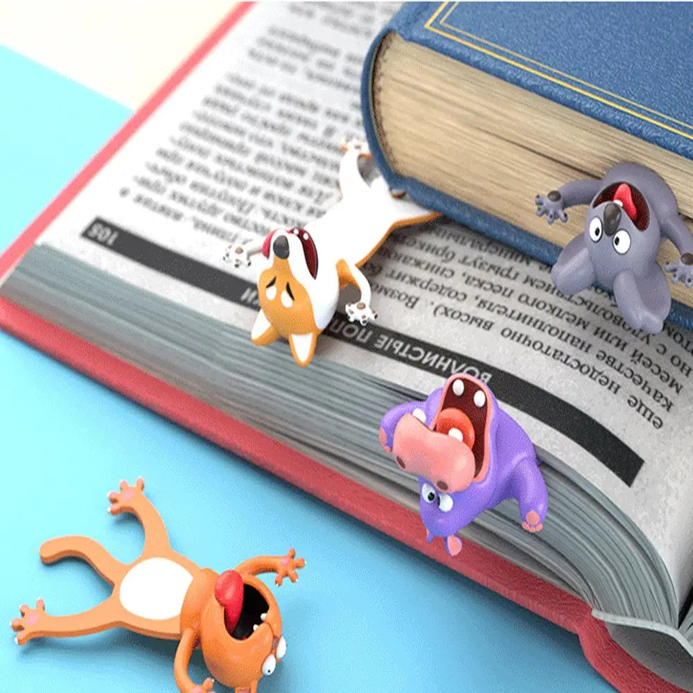 1PC 3D Cartoon Animal Bookmarks Ocean Series PVC Funny Marker Octopus Stereo Seal Creative Stationery for Children Gift Bookmark