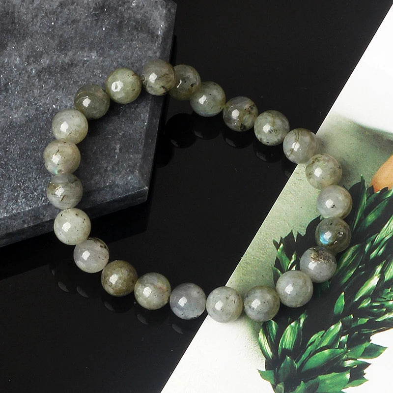 Original India Labradorite Beads Bracelets for Women Reiki Natural Stone Blue MoonStone Charm Bangle femme bijoux Couple Jewelry