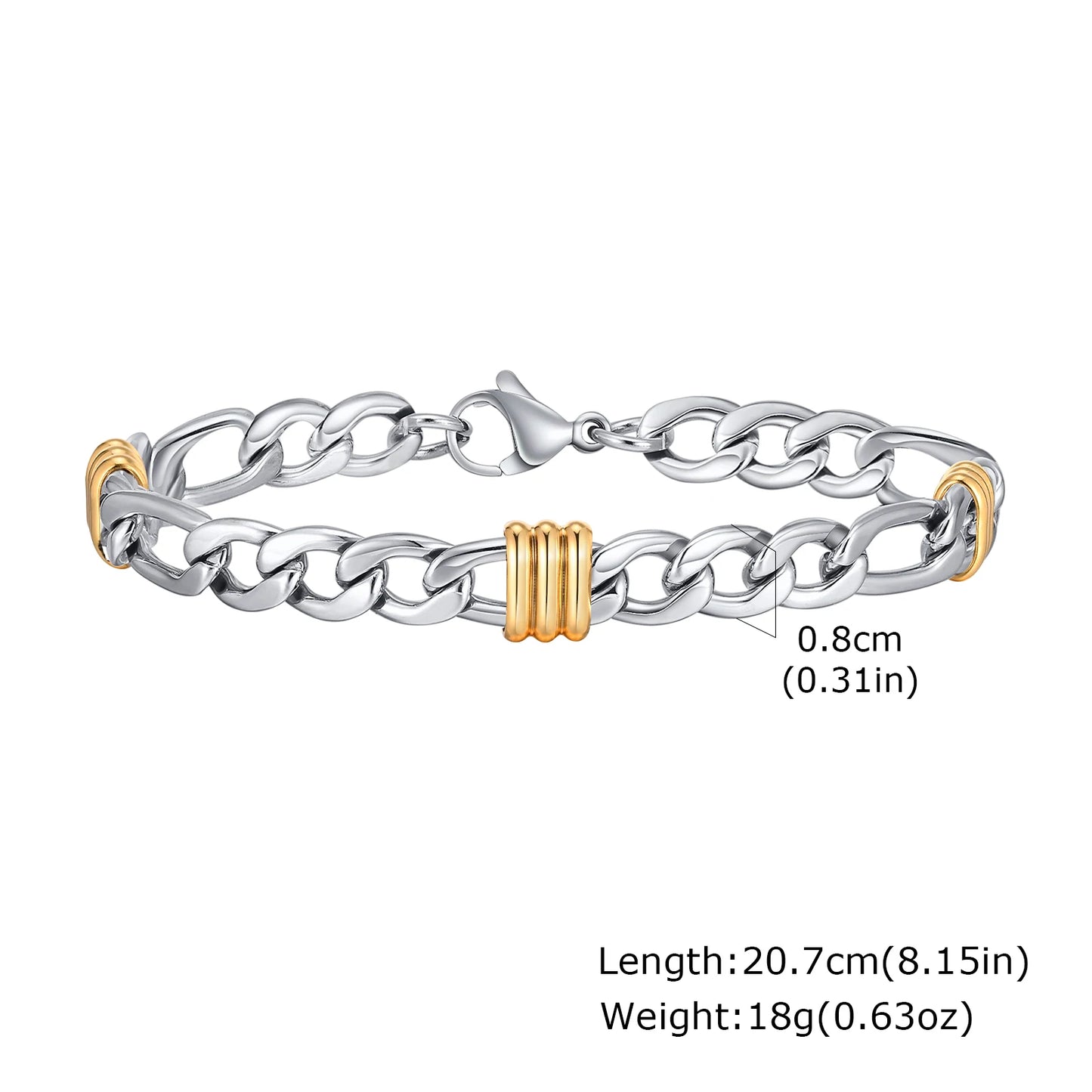 New Stainless Steel Bracelets for Men Boys,Gold Silver Color Twisted Rope Chain NK Chain,Birthday Anniversary Gifts for Him