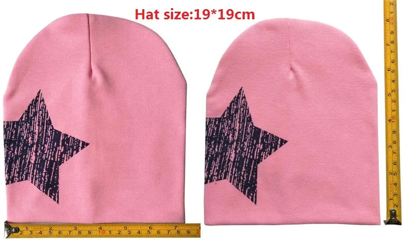 Star Print Cotton Baby Hat Autumn Winter Baby Girls Hat Boys Cap Toddlers Infant Cap Scarf Children Bonnet Hats