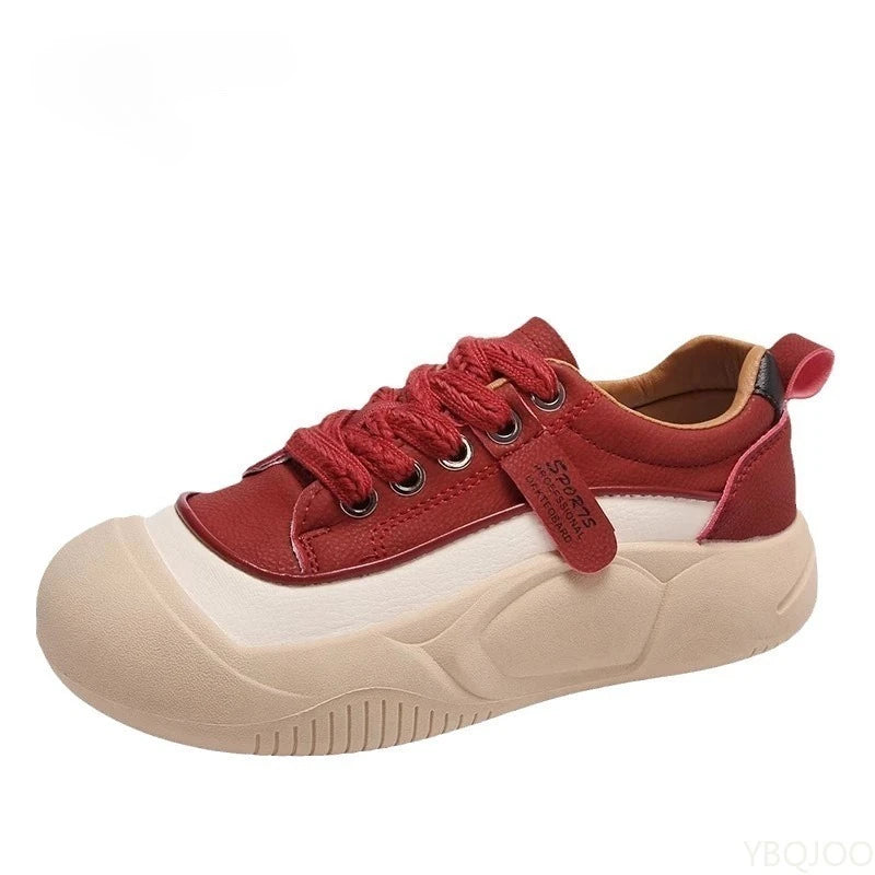 2025 Spring and Autumn New Versatile Thick Soled Retro Single Shoes Soft and Comfortable Height Boosting Women's Casual Shoes