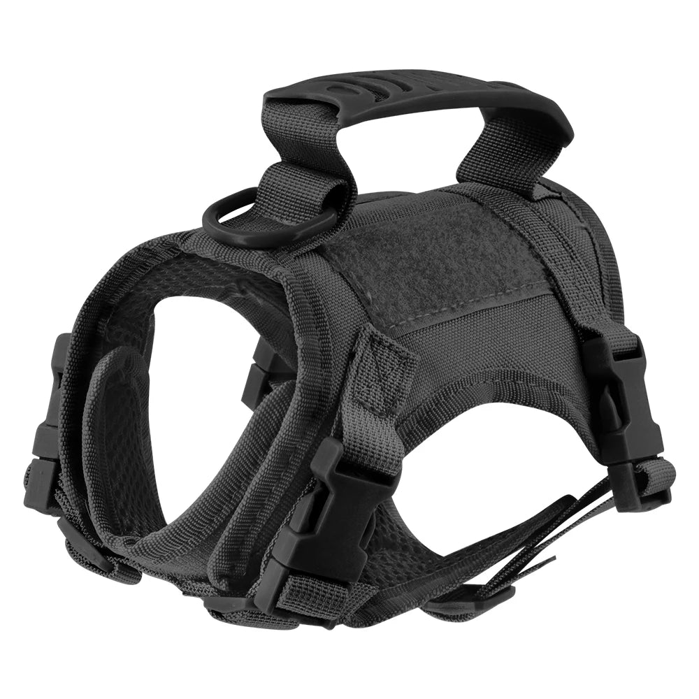 Tactical Cat Harness Leash Adjustable Puppy Vest For Military Small Dogs Harnesses 9Pcs Patches Walking Training Cat Accessories