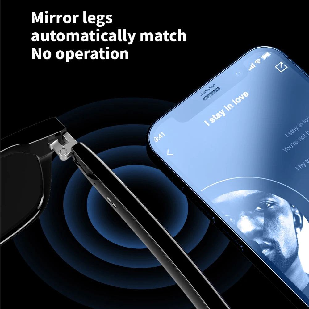 Intelligent BT AI Glasses With Mic Multifunctional Remote Control Phone Camera Shoot Music Call Sport Sunglasses For Men & Woman