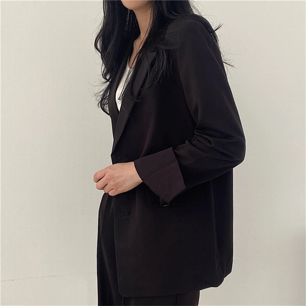 2025 Autumn New Women's Clothing Suit Jacket Casual Pants Set Wide Leg Suit Pants Elegant Office Lady Business Suit Set Blazers