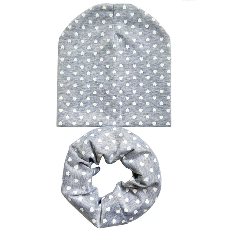 Star Print Cotton Baby Hat Autumn Winter Baby Girls Hat Boys Cap Toddlers Infant Cap Scarf Children Bonnet Hats