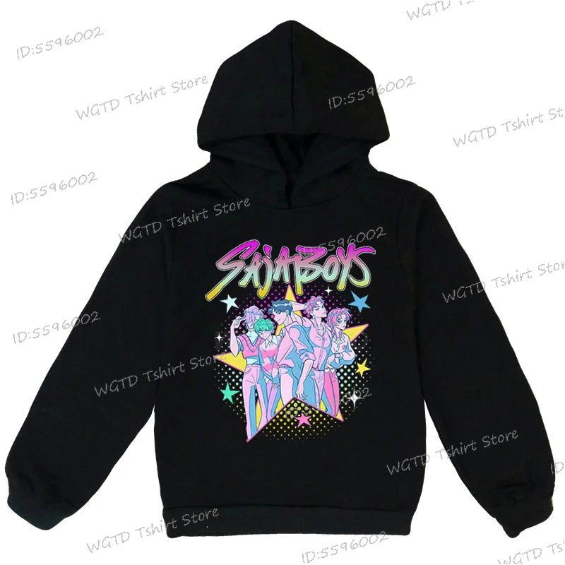Children's Clothing KPop Demon Hunters Saja Boys Graphic Hoodies 2025 Movie Fashion Casual Hoodie Baby Girls Boys Clothes Gifts