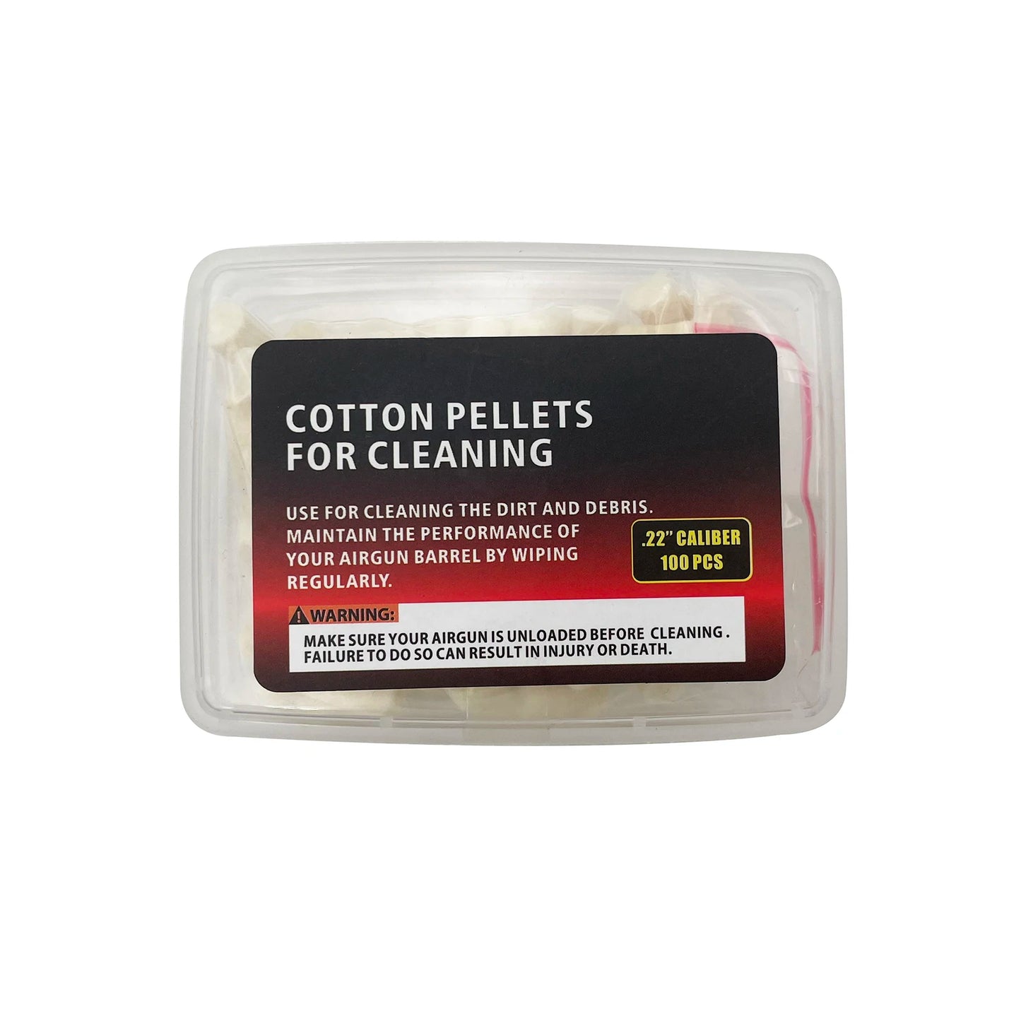 100 Pcs Cleaning Cotton Wool Felt Cleaning Pellets Polishing Pad for Gun Maintenance .22.177, .25 Caliber with Storage Box