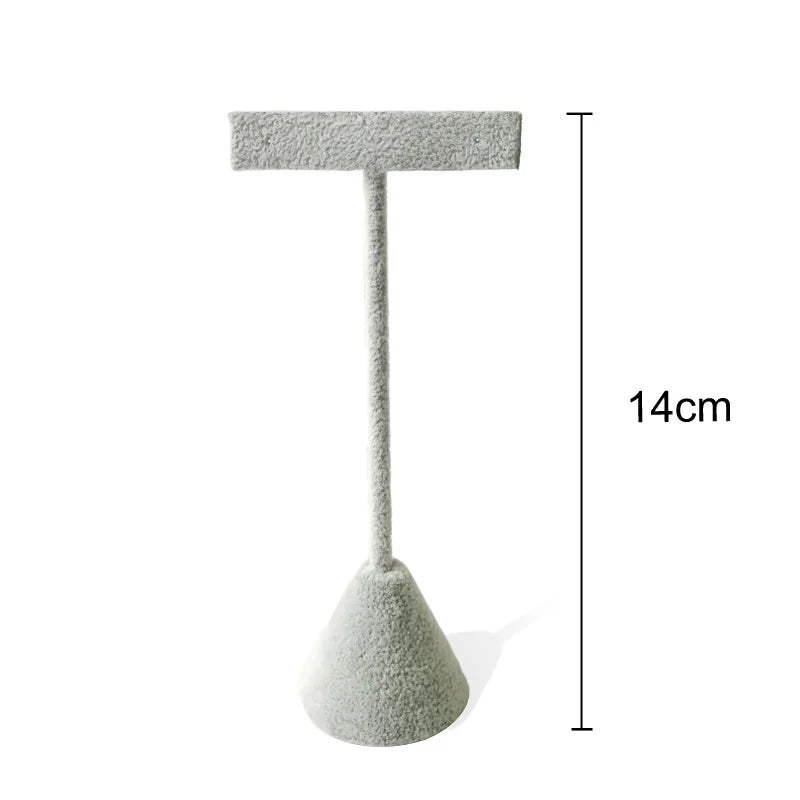 T-shaped Earring Display Stand Velvet PU Leather Jewerly Display Rack Earring Stud Accessories Display Storage Props 3Pcs/lot
