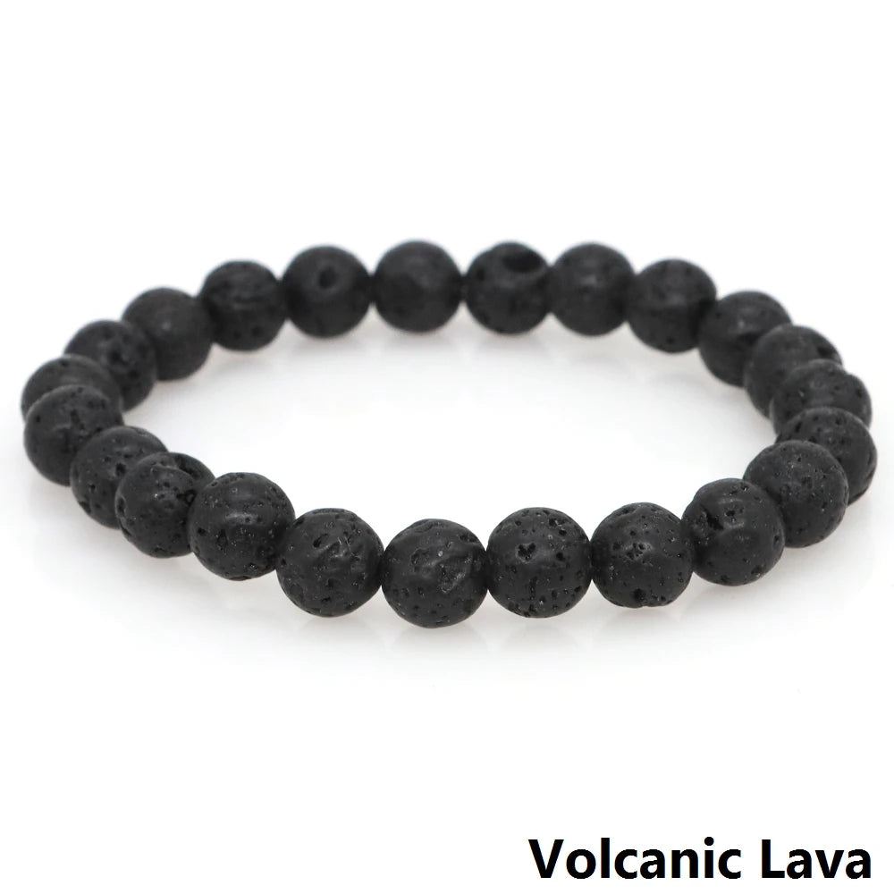 Women Men Bracelet Natural Rainforest Jasper Crystal Round Beads Wrist Chain Chakra Healing Energy Stretch Charm Strand Jewelry