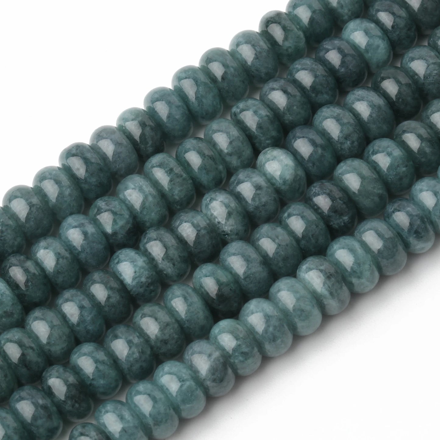 Rondelle Natural Stone Aventurine Tourmaline Jade Beads Flat Round Loose Beads for Jewelry Making DIY Charm Gift Bracelets 8x5mm