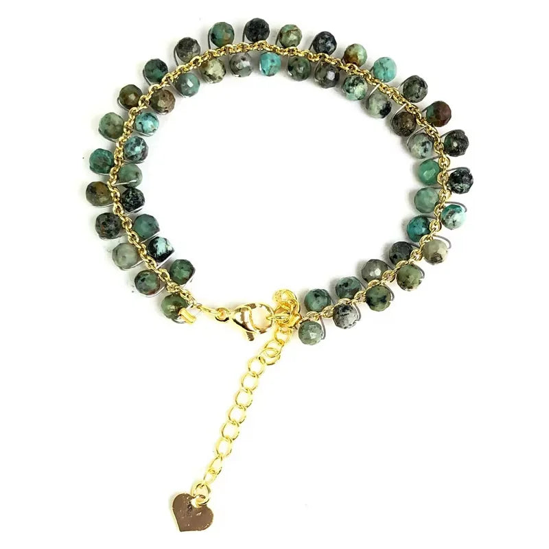 natural multifaceted 3-4mm stone Tourmaline garnet crystal quartz bracelet Women Jewelry Party /Wedding Luxury Gift Set Handwork