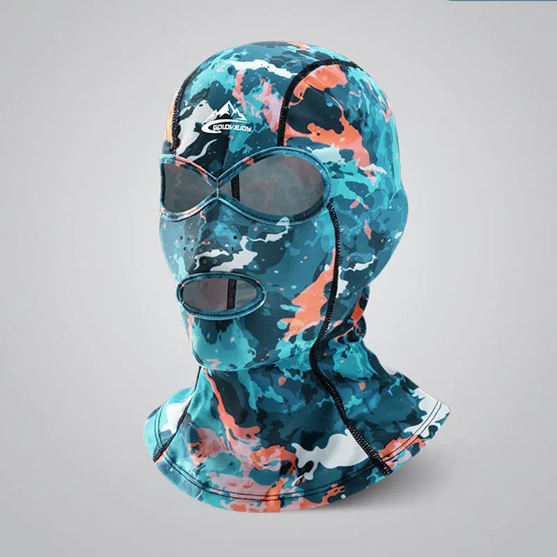 Summer Sun Protection Swimming Mask Flowers Balaclava Swim Cap Sun UV Protection Breathable Swim Cap for Women Men