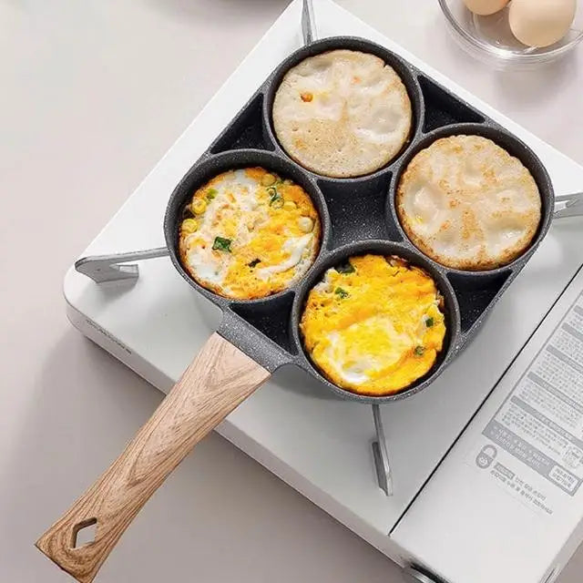 2/4-Hole Egg Frying Pan Non-stick Omelet Pan Egg Pancake Steak Pan Cooking Egg Ham Pans Breakfast Maker Egg Cooker Pan