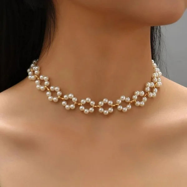 Fashion Imitation Pearl Rhinestone Necklace Stainless Steel Extra Long Drawstring Snake Tassel Metal Chain Women's Jewelry Gifts