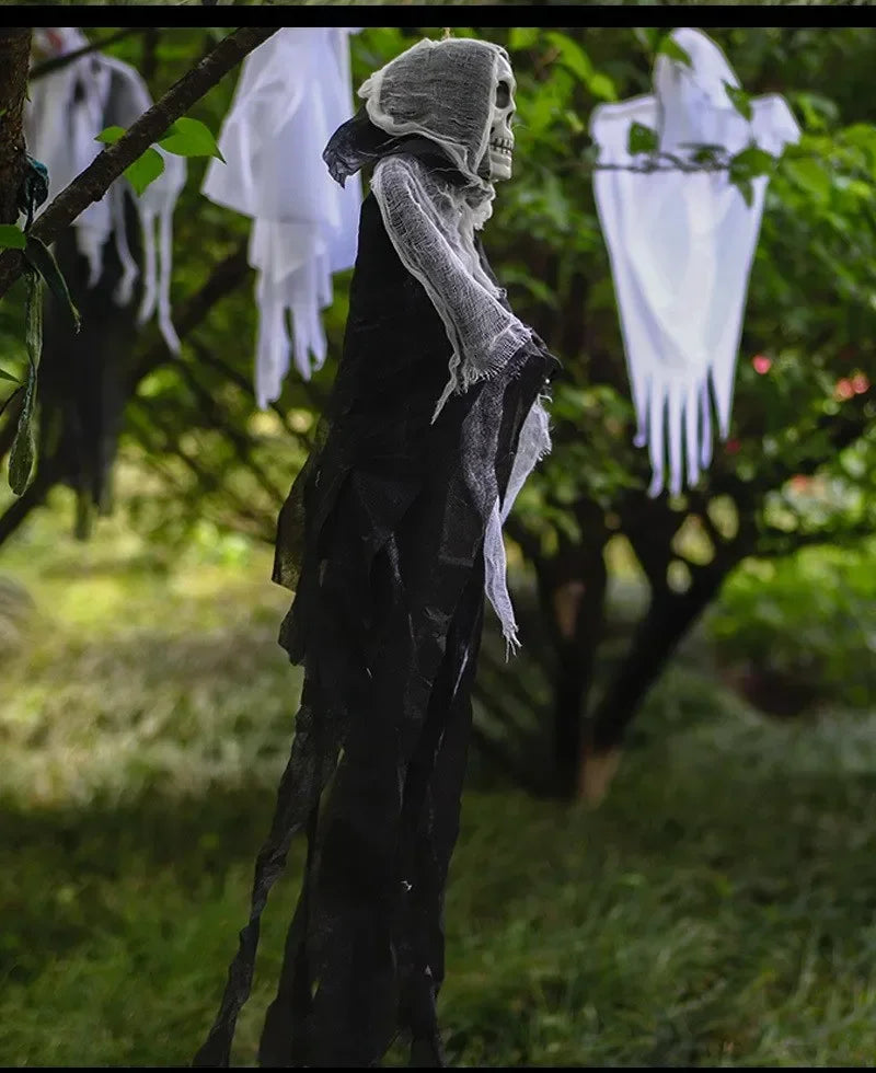 1-3PCS Halloween Hanging Ghost Decorations Skull Scary Gauze Fabric for Haunted House Porch Scary Props Terror Hanging Ornaments