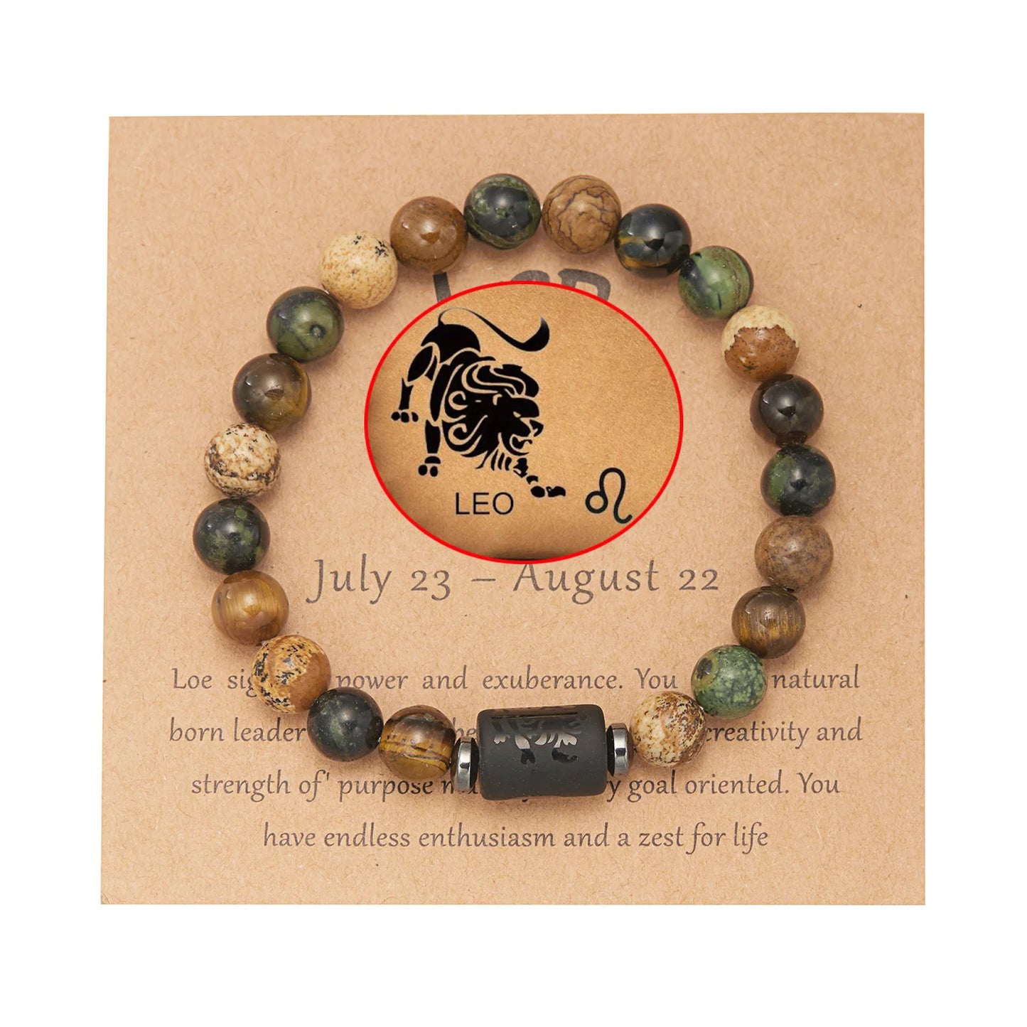 Natural Stone Beads Tiger Eye Stone 12 Constellation Bracelets For Men Women Zodiac Signs Bracelet Aries Taurus Virgo Jewelry