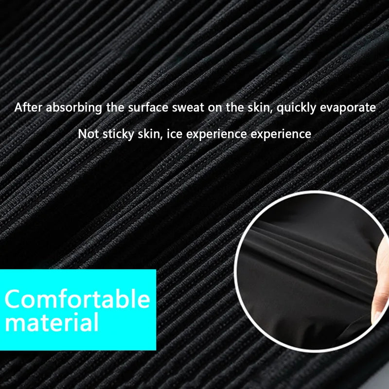 Summer Ice Silk Ultra-thin Ice Silk Pants Men's Loose Casual Pants Quick-drying Harajuku Fashion Pants Men's Thin Trousers