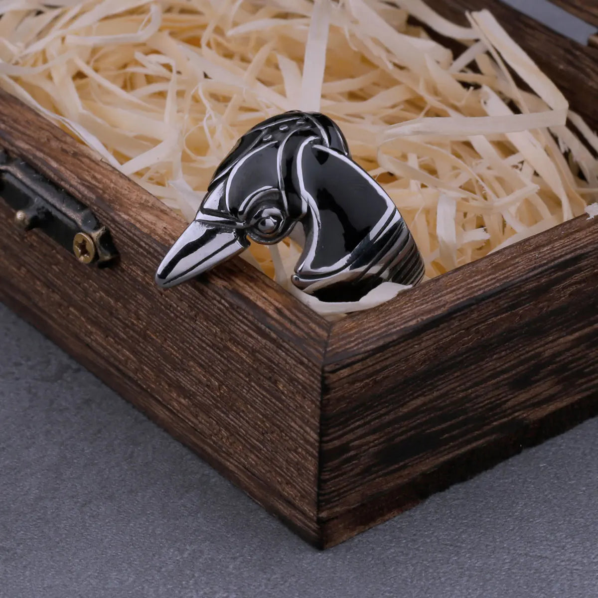316L Stainless Steel Viking Raven Ring Ring Men Pagan Nordic Amulet Ring Scandinavian Viking Jewelry as Men Gift Dropshipping