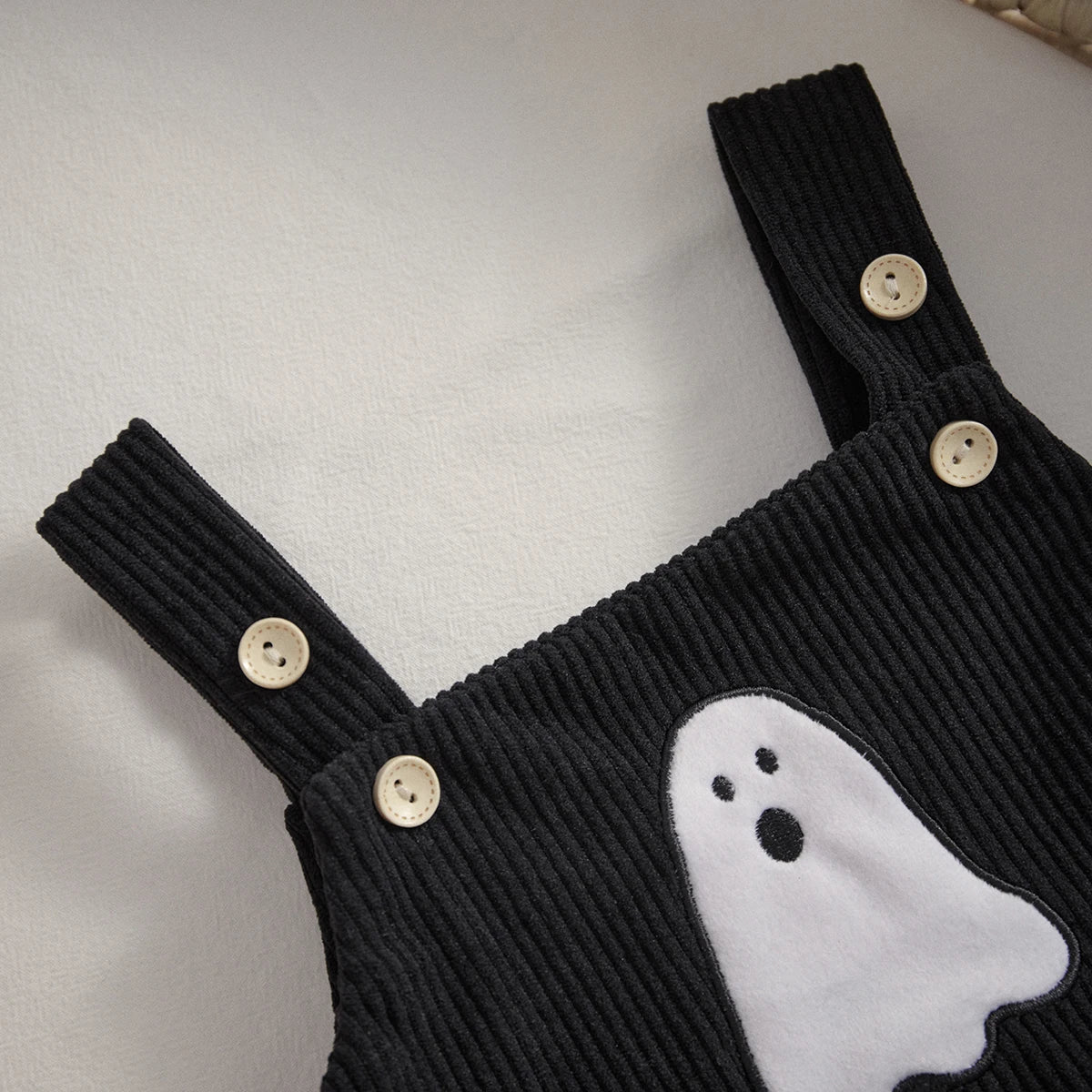ma&baby 0-18M 1st Halloween Baby Costumes Newborn Infant Boy Girl Pumpkin Ghost Print Jumpsuit Corduroy Overalls