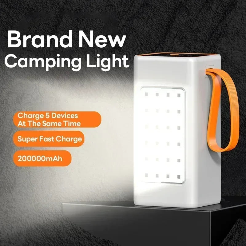 200000mAh Two-way Fast Charging 120W Portable Charger Power Bank Fast Charging External Tito C for xiaomi iPhone W/LED Light