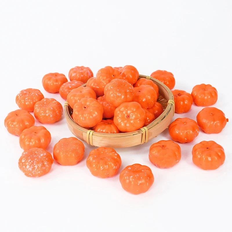 25/50pcs Mini Artificial Pumpkin Simulation Vegetable Halloween Decoration Home Halloween Party DIY Fake Pumpkin Decor Props 7z