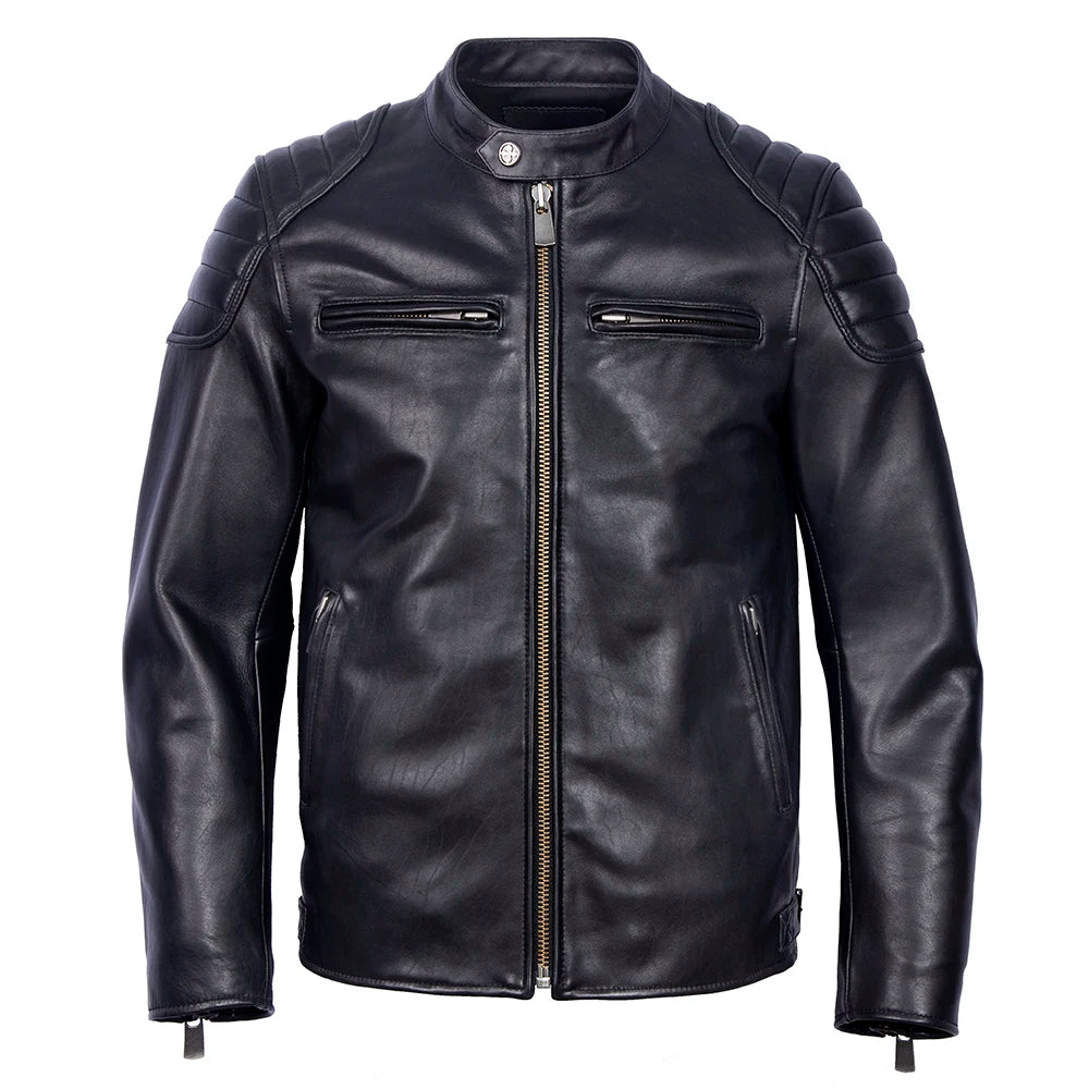 Vintage Red Brown Men Leather Jacket 100% Cowhide Jackets Slim Fit Soft Skin Coat Autumn Jaqueta Masculina De Couro