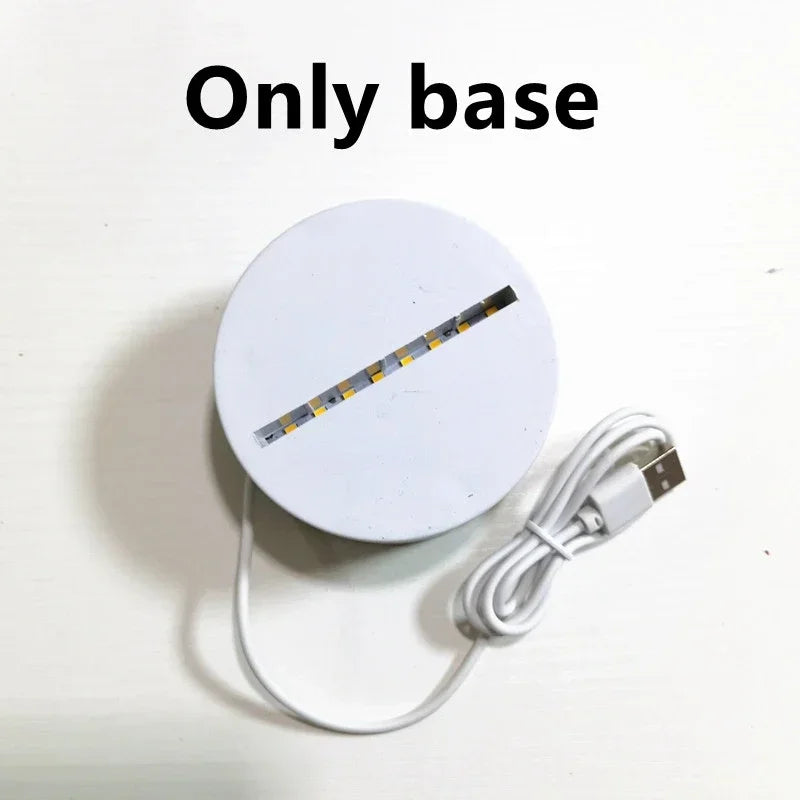 3D Visual Illusion Night Light Visual Creative LED Desk Lamp Changes USB Powered Gift for Kids
