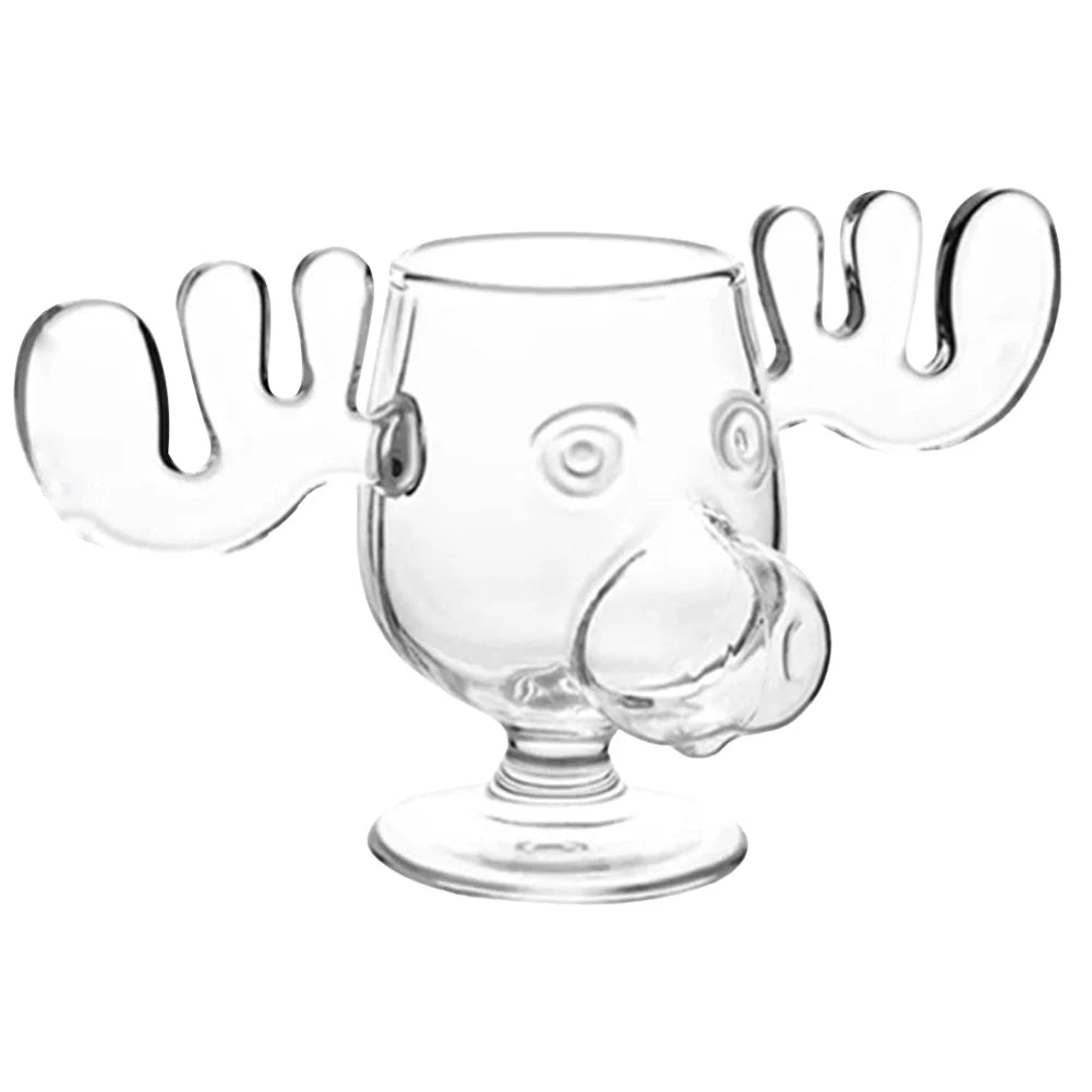 240ml 8oz Elk Wine Glass Cocktail Juice Cup Reindeer Mug Wine Beer Water Milk Whiskey Glasses Drinkware Shot Cups Christmas Gift