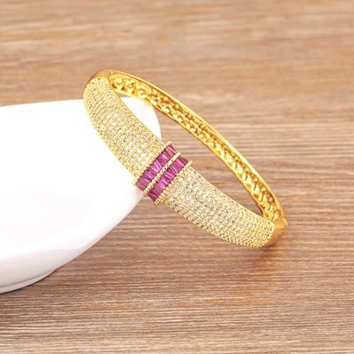 Nidin High Quality Pave Shiny Zircon Charm Bracelets 6 Colors For Women Wedding Party Adjustable Bangles Luxury Jewelry Gifts