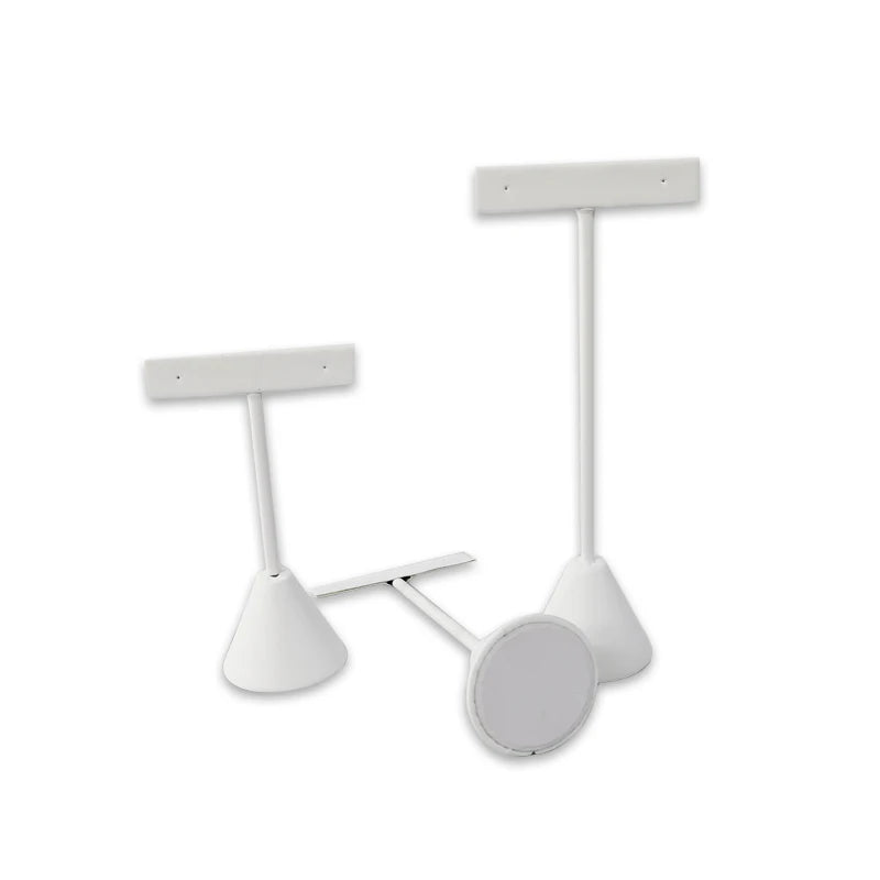 T-shaped Earring Display Stand Velvet PU Leather Jewerly Display Rack Earring Stud Accessories Display Storage Props 3Pcs/lot