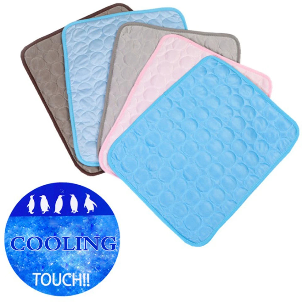 DualPet Dog Cat Summer Cooling Pad Mat Washable Puppy Big Dog Ice Gel Bed Mattress Cool Mascotas Cushion Blanket