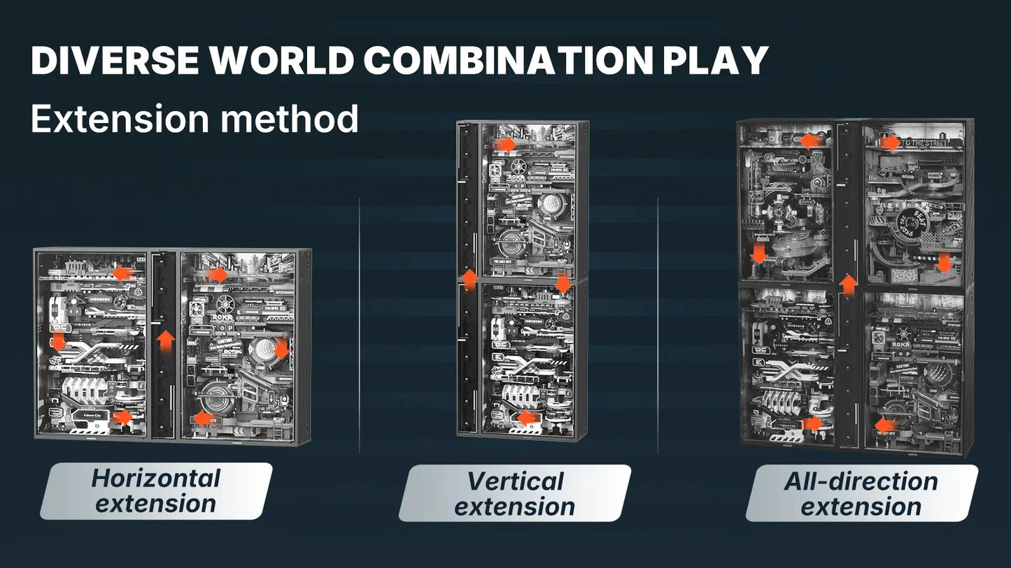 ROBOTIME ROKR Alchemy City Marble Run Infinite Loop Parallel World Series STEM Toy Ultimate Christmas Gift for Boys Collectors