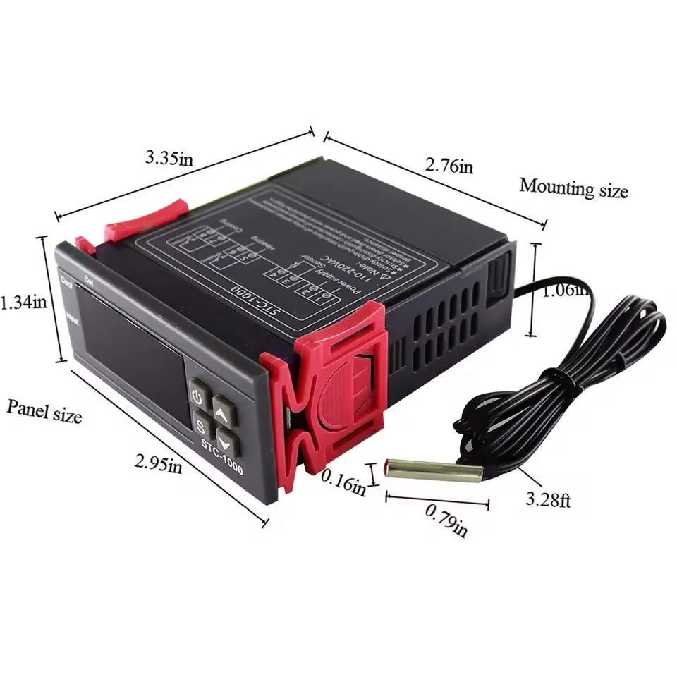 10PCS STC-1000 Digital Temperature Controller STC1000 Thermostat Thermoregulator incubator Relay Heating Cooling STC 1000 220V