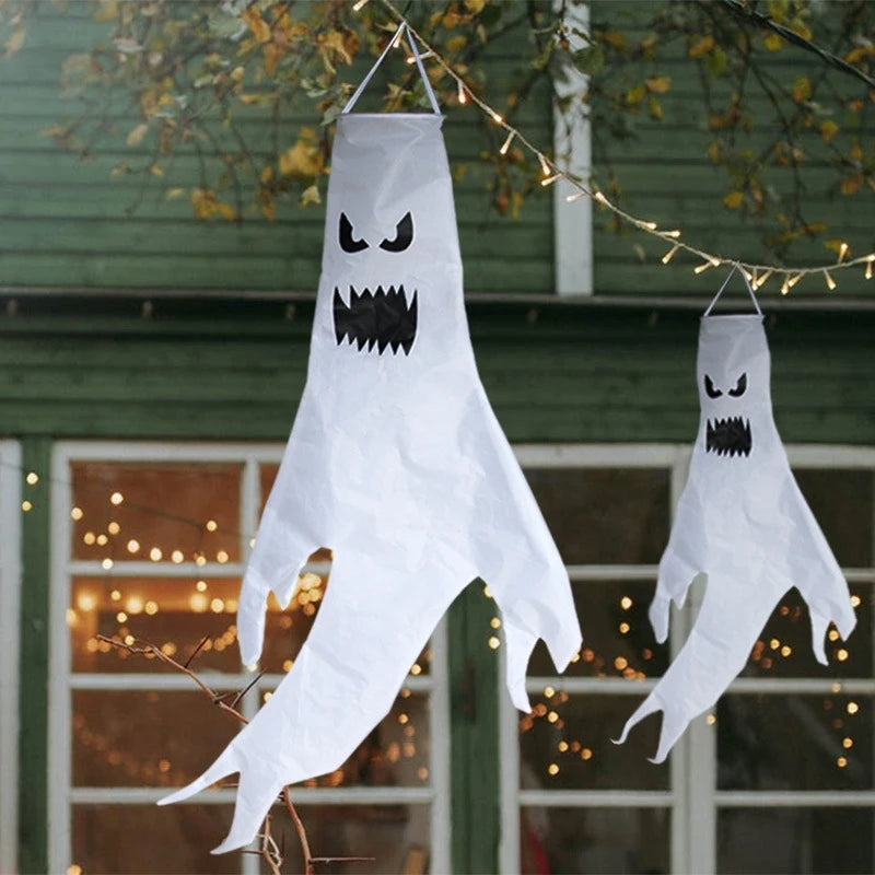 Halloween Floating Ghost Decor for Home Courtyard Hanging Pumpkin Lamps Halloween Scary Horror Atmosphere Decor