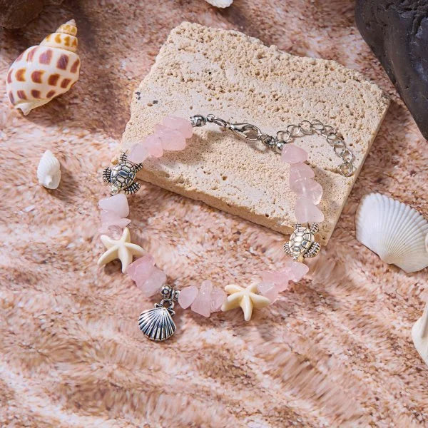Bohemian Imitation Shell Beads Bracelet For Women Sea Star Turtle Woven Rope Bracelet Handmade Friendship Beach Holiday Jewelry
