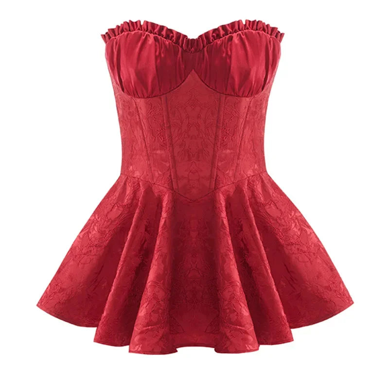 Fashion Fairy Sexy Slimming Above Knee Tube Short Dress Women's 2024 Summer Elegant Trendy Simple Princess Birthday Vestidos